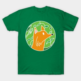 White Fox Outline T-Shirt